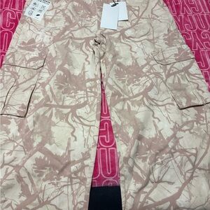 Beige & Light Brown Camo Cargo Pants